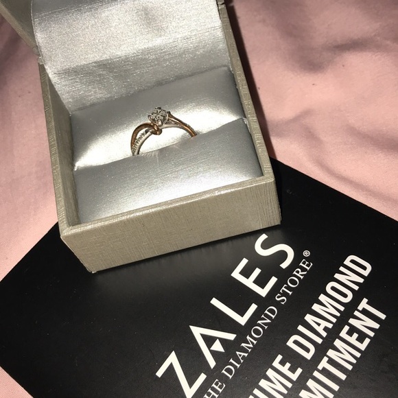 Zales Jewelry - Zales Rose gold and white gold diamond ring